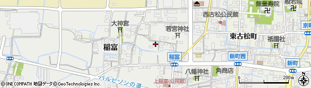 福岡県八女市稲富232周辺の地図