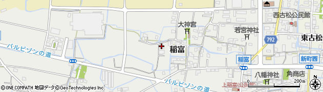 福岡県八女市稲富316周辺の地図