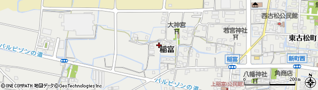 福岡県八女市稲富317周辺の地図