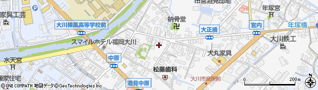 福岡県大川市酒見40周辺の地図