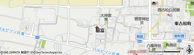 福岡県八女市稲富270周辺の地図