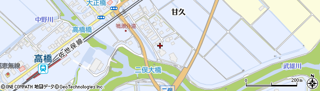 佐賀県武雄市朝日町大字甘久2041周辺の地図