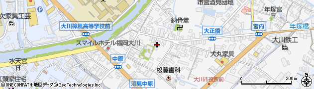 福岡県大川市酒見35周辺の地図
