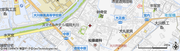 福岡県大川市酒見51周辺の地図