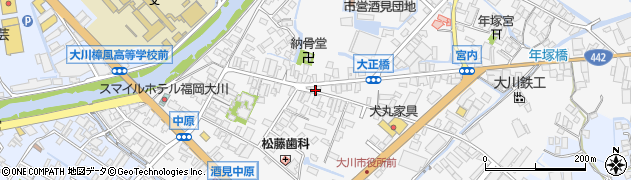 福岡県大川市酒見335周辺の地図