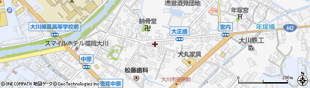 福岡県大川市酒見836周辺の地図