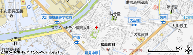 福岡県大川市酒見32周辺の地図