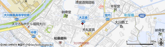 福岡県大川市酒見500周辺の地図