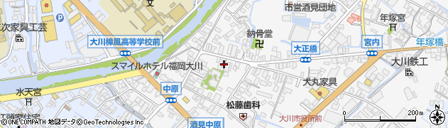 福岡県大川市酒見34周辺の地図
