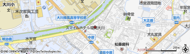 福岡県大川市酒見85周辺の地図