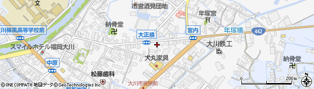福岡県大川市酒見502周辺の地図