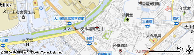 福岡県大川市酒見83-1周辺の地図