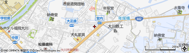 福岡県大川市酒見519周辺の地図