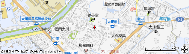福岡県大川市酒見327周辺の地図
