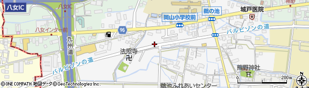 福岡県八女市鵜池268周辺の地図