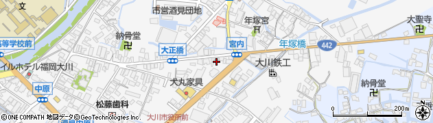 福岡県大川市酒見505周辺の地図