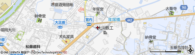福岡県大川市酒見543周辺の地図