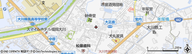 福岡県大川市酒見335-1周辺の地図