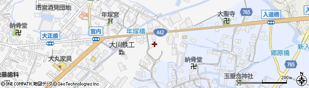 福岡県大川市酒見594周辺の地図