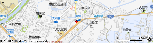 福岡県大川市酒見510周辺の地図