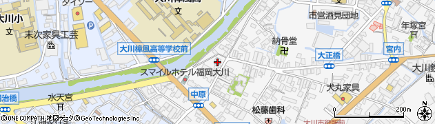 福岡県大川市酒見80周辺の地図