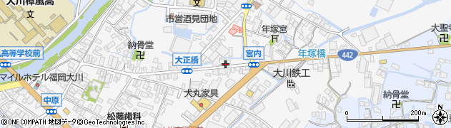 福岡県大川市酒見509周辺の地図