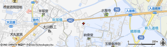 セブンイレブン大川郷原店周辺の地図