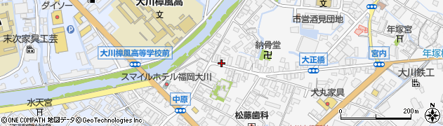 福岡県大川市酒見59周辺の地図