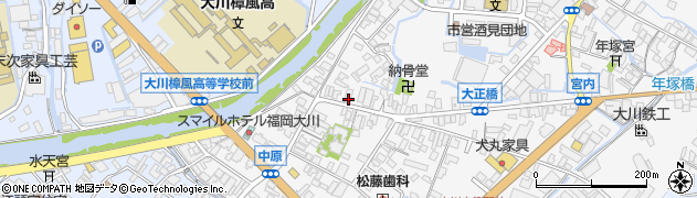 福岡県大川市酒見54周辺の地図
