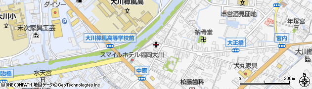 福岡県大川市酒見77周辺の地図