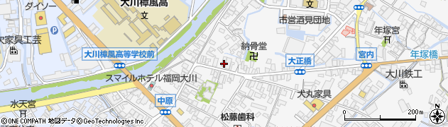 福岡県大川市酒見52周辺の地図
