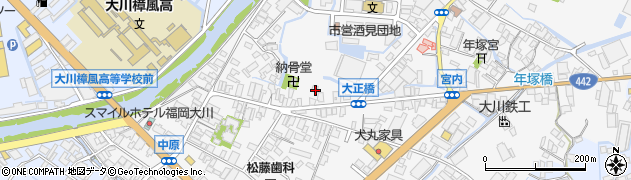 福岡県大川市酒見360周辺の地図