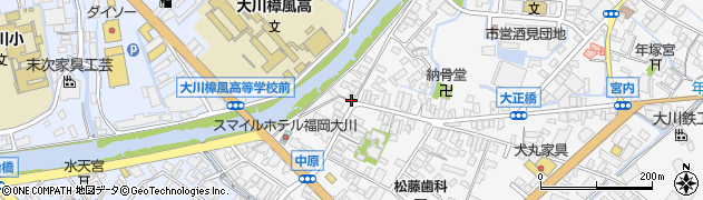 福岡県大川市酒見74周辺の地図