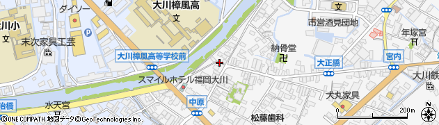 福岡県大川市酒見75周辺の地図