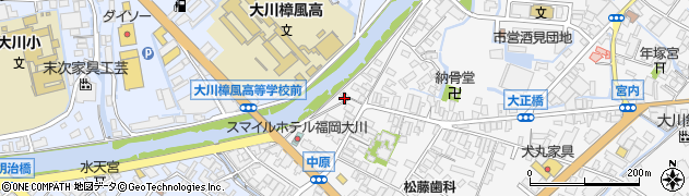 福岡県大川市酒見76周辺の地図