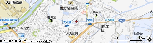 福岡県大川市酒見491周辺の地図