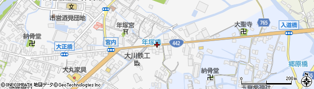 福岡県大川市酒見583周辺の地図