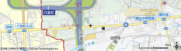 福岡県八女市室岡282周辺の地図