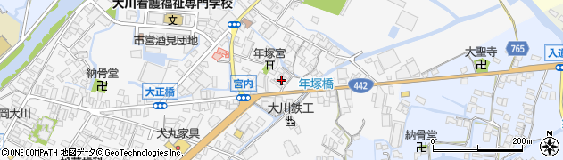 福岡県大川市酒見566周辺の地図