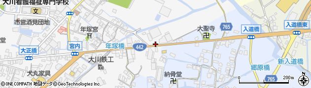 福岡県大川市酒見599周辺の地図