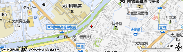 福岡県大川市酒見71周辺の地図