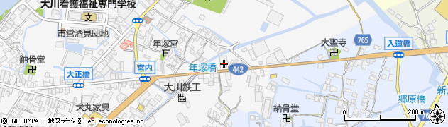 福岡県大川市酒見586周辺の地図