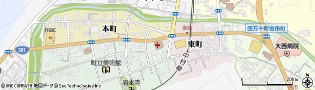 窪川郵便局周辺の地図