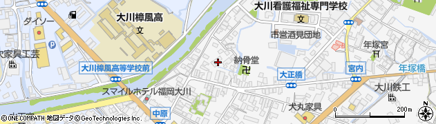 福岡県大川市酒見364周辺の地図