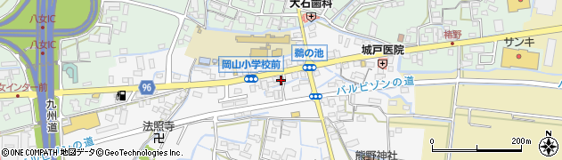 福岡県八女市鵜池294周辺の地図