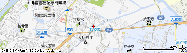 福岡県大川市酒見664周辺の地図