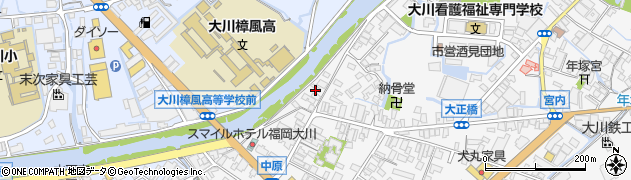 福岡県大川市酒見69周辺の地図