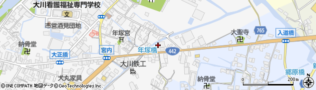 福岡県大川市酒見584周辺の地図