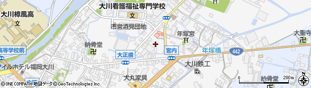 福岡県大川市酒見490周辺の地図
