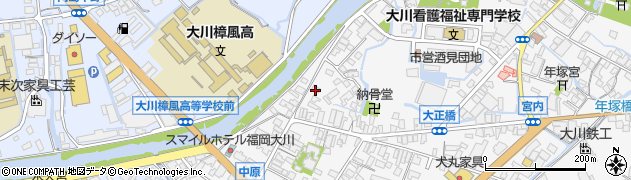 福岡県大川市酒見65周辺の地図